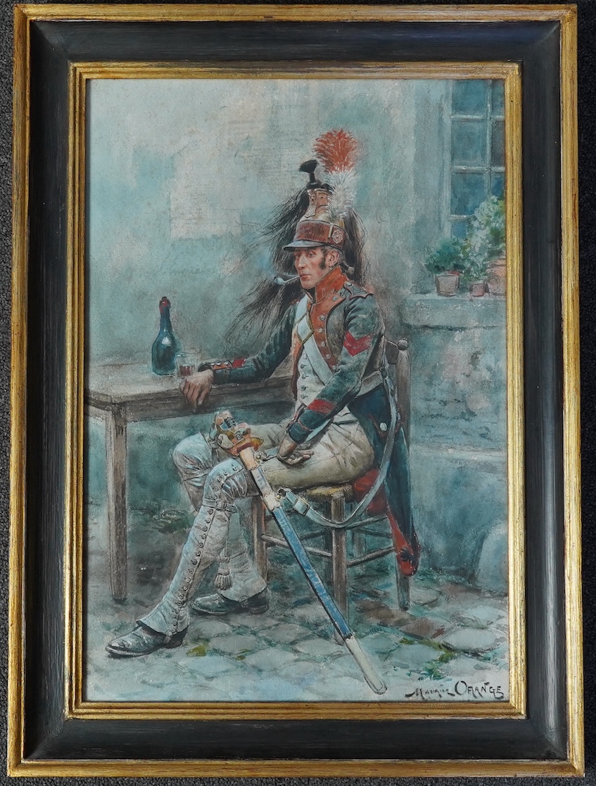 Maurice Henri Orange Granville (1868-1916), Study of a resting soldier, watercolour, 48 x 32cm